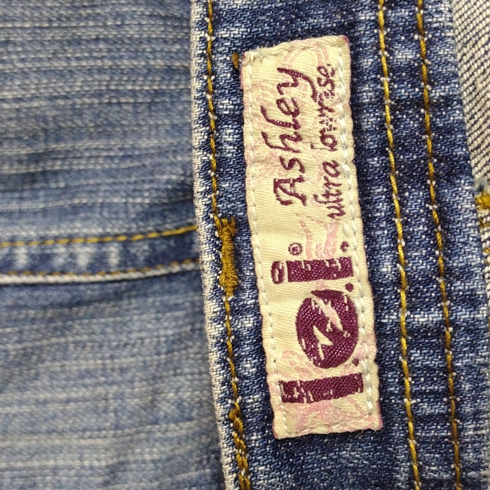 Vintage Denim Skirt Blue Jean Maxi Lei Ultra Lowrise - Picture 3 of 8